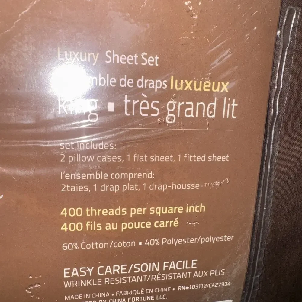 4 Piece King Size Sheet Set Luxury Sateen Chocolate Brown Bedding New